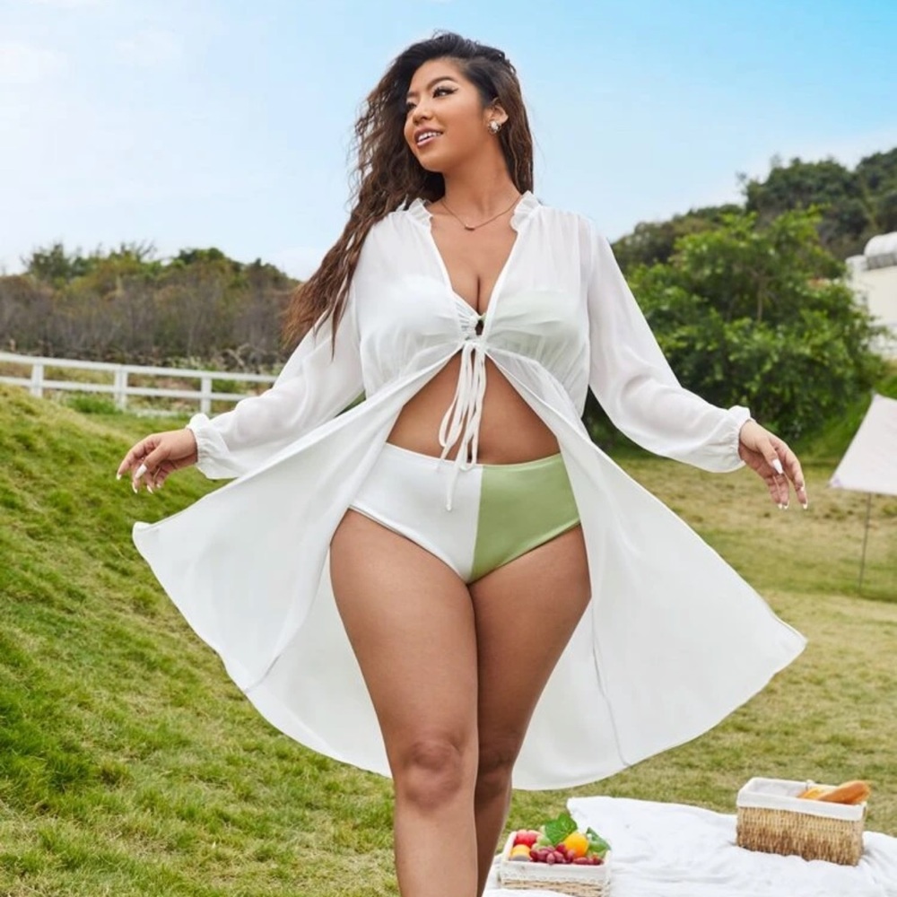 Plus size swim coverup